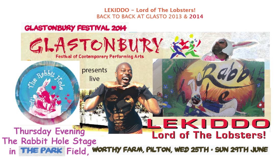 LEKIDDO - Lord of The Lobsters! live at Glastonbury Festival 2014, Glasto Pinchy Pinchy kiss kiss party